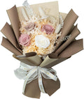 GLAMOUR BOUTIQUE Preserved Flowers Bouquet - Long-Lasting Flowers Forever in a Box with Hydrangeas & More, Gift Ready for Anniversary, Birthday, Mother's Day - Dusty Rose