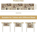 Coffee Table Runner,Vintage Style Coffee Cup Bean Abstract Theme Pattern Print Tablecloth Burlap for Hotel Indoors Outdoor Dining Room Kitchen Table Decor, 13x90in