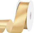 Gold Ribbon 1-1/2 Inch 60 Yards Gold Satin Christmas Ribbon Gift Bows for Gift Wrapping Floral Flower Bouquet Wedding Party Holiday Christmas Decorations