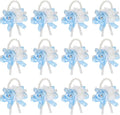 MECCANIXITY 12Pcs Wrist Corsage Artificial Flower Bracelets Rose Wrist Bride Groom Decorative for Wedding Ceremony Prom Party Anniversary Sky Blue