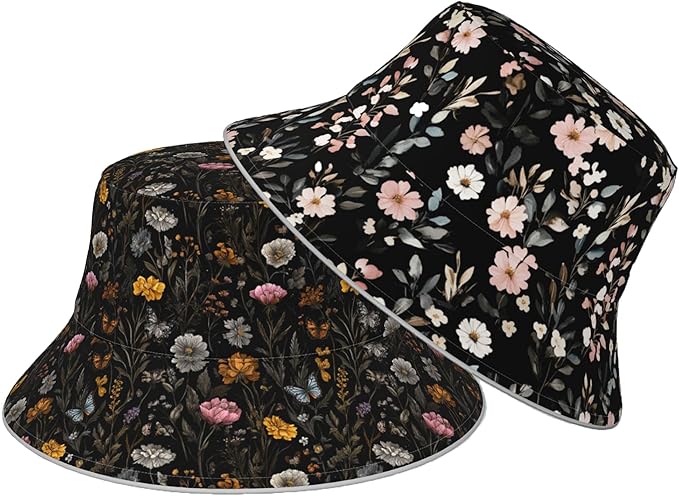Bucket Hat Double-Side-Wear Reversible Sun Hat Beach Travel Hiking for Women Men