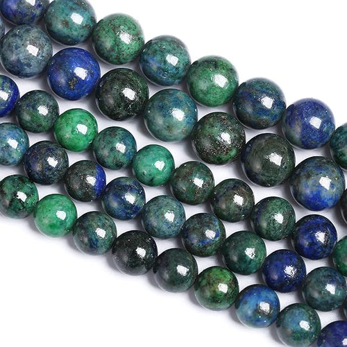 10MM 38PCS Natural Stone Lapis Chrysocolla Loose Beads for Jewelry Making DIY Bracelet
