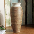 Ceramic Rustic Farmhouse Vase, 12.6" Large Vintage Flower vase Home Decor, Tall Boho Decorative Vases for Living Room, Table, Mantel, Shelf and Centerpieces Decor and Housewarming (D)