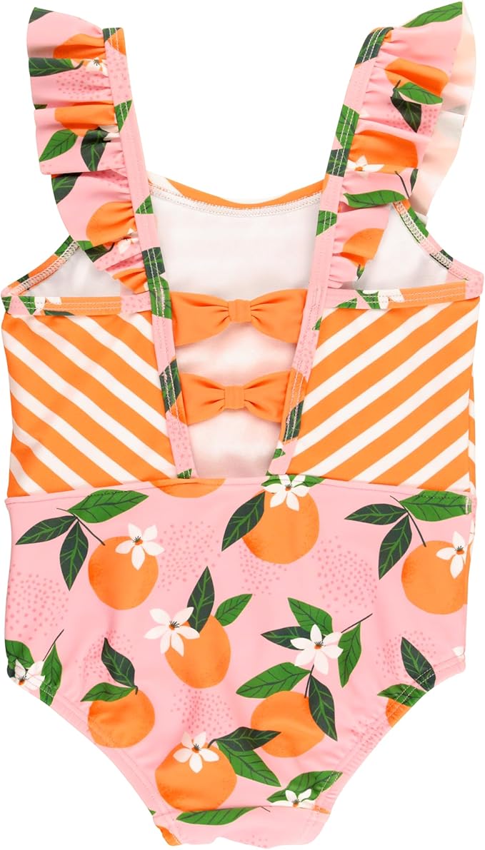 RuffleButts® Baby/Toddler Girls Ruffle Strap One Piece Swimsuit w/UPF 50+ Sun Protection