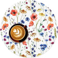 Flower Round Placemat Set of 4 Elegant Linen Table Mats for Dining, Heat Resistant, Stain Resistant Perfect for Dinner Parties, Restaurants, and Everyday Use
