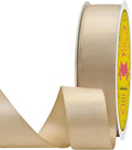 Double Face Tan Satin Ribbon 7/8 inch X 25 Yards Polyester Tan Ribbon for Gift Wrapping Very Suitable for Weddings Party Hair Bow Invitation Decorations and More