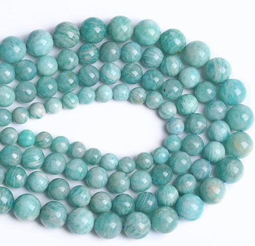 10MM 36PCS Natural Stone Amazonite Gemstone 2A Grade Crystal Loose Beads for Jewelry Making DIY Bracelet Necklace 1 Strand