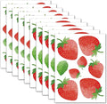 AOWDIAO 80 Pcs Strawberry Wall Decals – Peel and Stick for Bedroom, Kitchen, Bathroom & Nursery – Cute Strawberry Decor for Home & Party