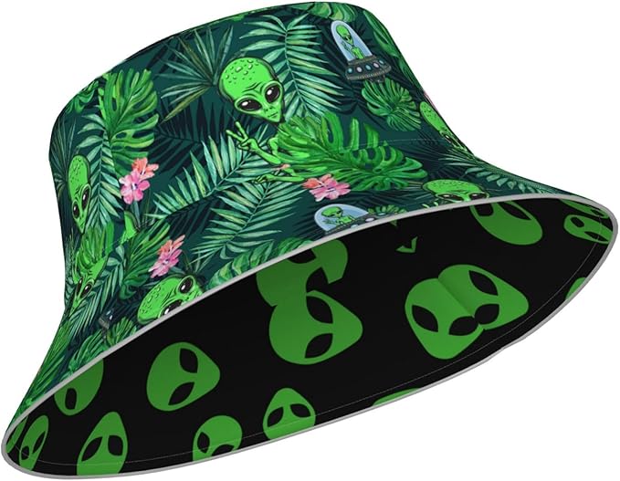 Hat Reversible Fisherman Hats Double Sided Wearing for Women Men Boys Girls