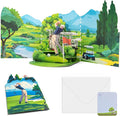 Golf Pop-Up Card, Exquisite Pattern Pop Up Display Card, Perfect as Birthday Card for Golfers, Fathers, Friends