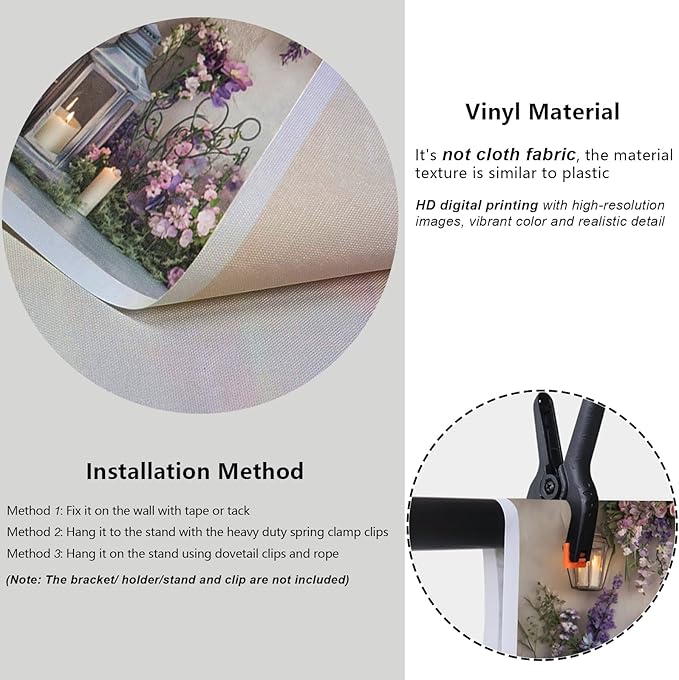 YongFoto Elegant Flower Wall Backdrop 12x10ft Floral Butterfly Candle Photography Background Baby Bridal Shower Wedding Girl Birthday Party Banner Room Decor Portrait Photoshoot Wallpaper Photo Booth