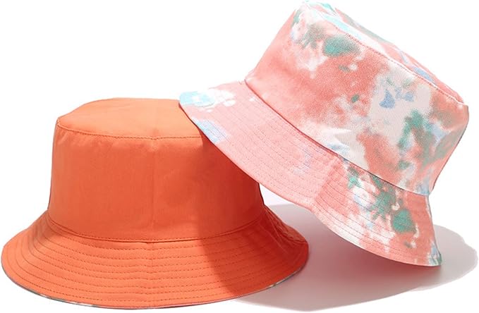 Mashiaoyi Unisex Print Double-Side-Wear Reversible Bucket Hat
