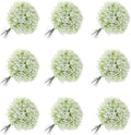 150PCS Babys Breath Artificial Flowers, Bulk Faux Baby Breath Flower Babys Breaths White Gypsophila Real Touch Wedding Flower Bouquet for Wedding Party Bouquet Garden Home Decor-11.81inches