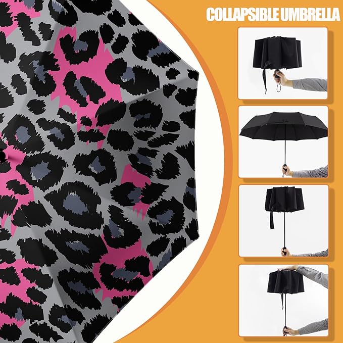 Small Compact Travel Automatic Folding Umbrella for Women, Portable Lightweight, Rain, Wind, UV Sun Shade
