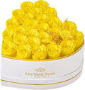 Eterfield 27 Forever Flowers in Heart Shape Box, Preserved Roses That Last a Year Preserved Flowers Birthday Gifts for Her Mom Women Wife Anniversary Valentines Day Mothers Day Christmas, Yellow