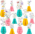 12 Pcs Wildflowers Honeycomb Centerpieces Flower Birthday Party Decoration Floral Honeycomb Spring Summer Theme Table Centerpieces Decorations for Little Wildflower Baby Shower Supplies
