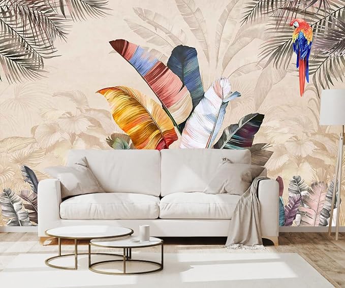 Abstract Background Floral Wallpaper Garden, Wall murals for Living Room, Bedroom, Bathroom Background Wall Decoration（Non-self-Adhesive）
