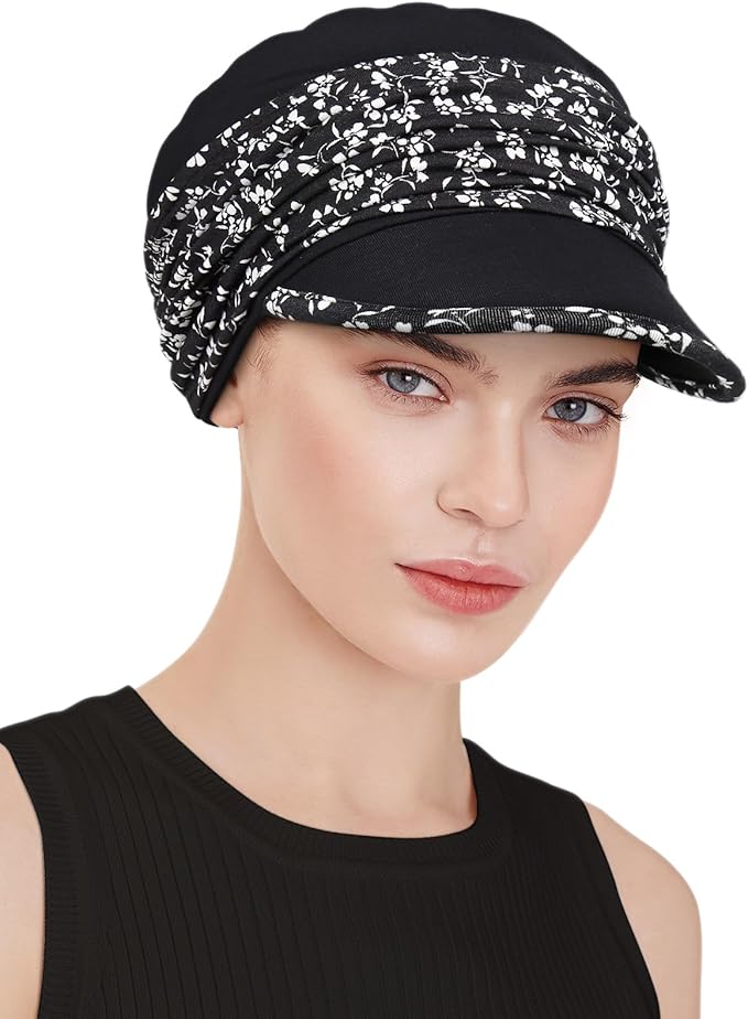 Chemo Headwear Viscose Newsboy Cap for Women Fall and Winter Hats