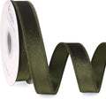 Ribbli Moss Green Velvet Wired Ribbon 1 Inch Velvet with Satin Christmas Ribbon for Gift Wrapping Christmas Tree Decoration Crafts Wreaths Supplies-Continuous 10 Yards