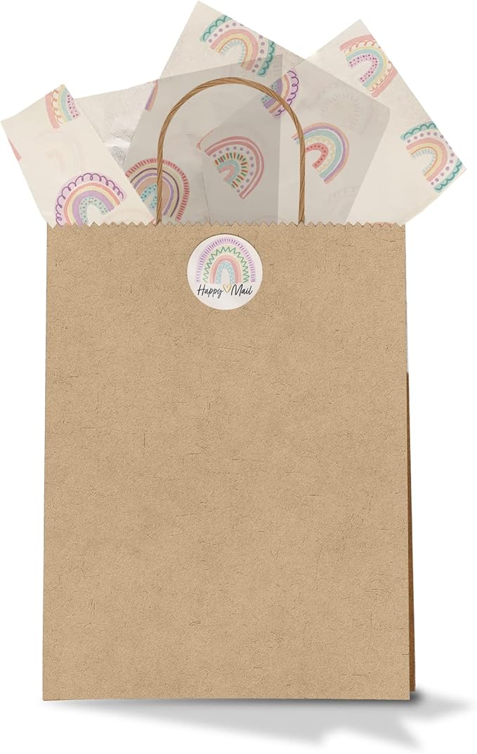 Pro Supply Global Rainbows Printed Tissue Paper for Gift Bags or Boxes and Wrapping - Spring Bulk Decorative Art Tissue Paper for Packaging and Gifting | 24 Sheets 20" x 30"