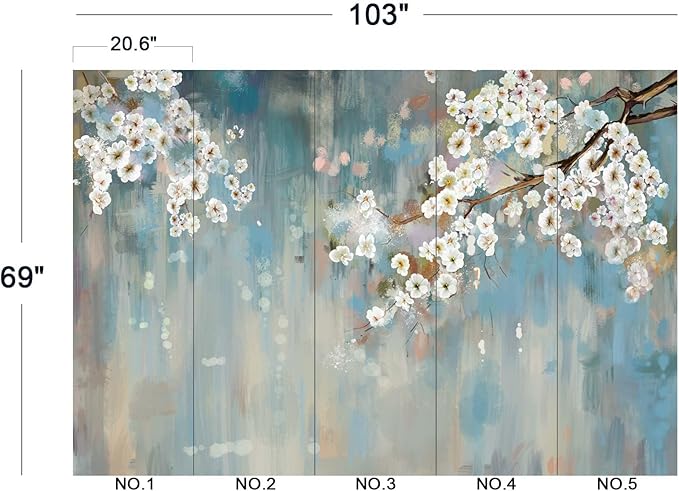 mangnolia Chinoiserie Wallpaper Wall Mural Wallpaper for Bedroom 103" x 69"