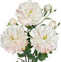 3Pcs White Peonies Artificial Flowers 27.5" Fake Flower Silk Flowers with Long Stem Floral Arrangements Bouquets Faux Peony Flowers for DIY Wedding Party Centerpieces Decor Home Office Decoration