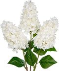 3PCS Fake Flowers Hydrangea Artificial Flowers 28" Long Stem White Faux Flowers for Vase, Real Touch Silk Flowers Décor for Floral Arrangement Home Farmhouse Office Hotel Decoration
