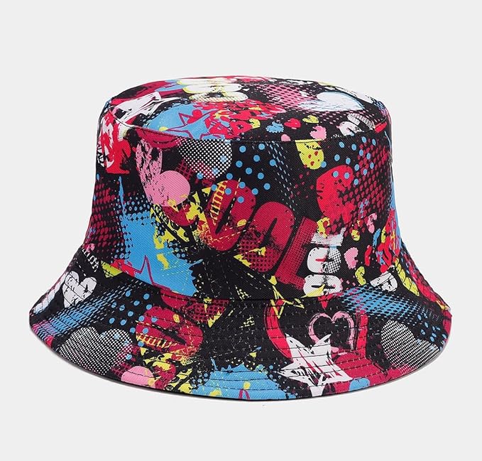 Quanhaigou Bucket Hat for Men Women,Packable Reversible Printed Sun Hats,Fisherman Outdoor Summer Travel Hiking Beach Caps