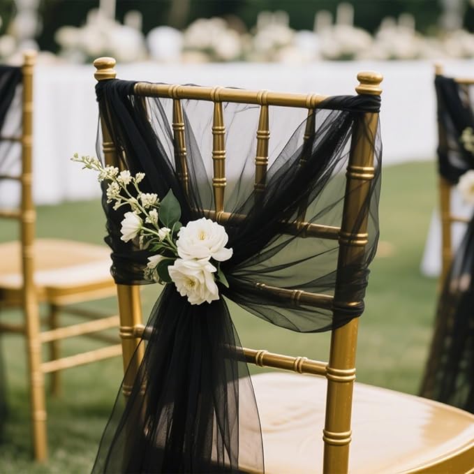 Black Tulle Mesh Ribbon 6 Inch x 100 Yards(300ft) Netting Spool Fabric Ribbon Ideal for Tutu Skirt Art Gift Wrapping Flower Bouquet Crafts Weddings Floral Arrangements