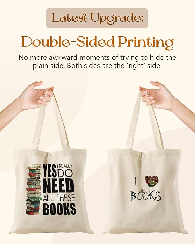 Aesthetic Tote Bag for Women- with Magnetic Buckle and Zipper Inner Pocket Cloth Cotton Canvas Tote Bags