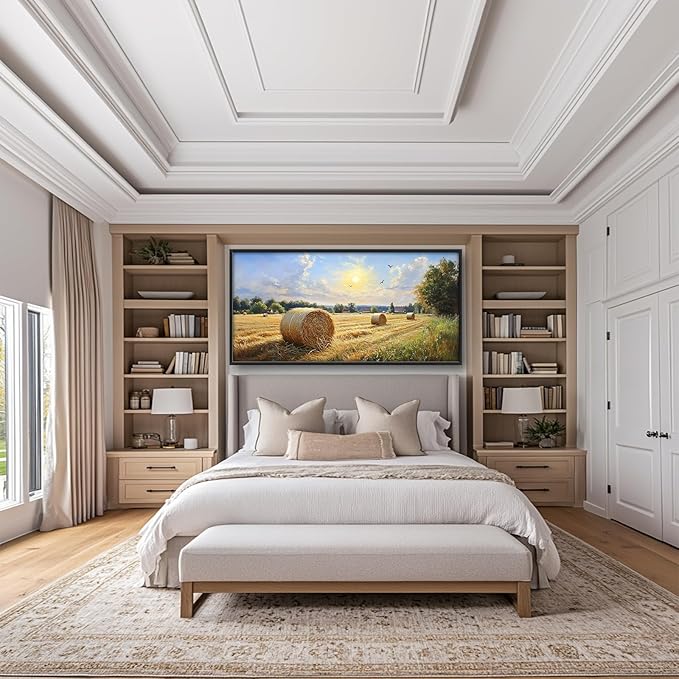 Farmhouse Large Wall Art Ructic Farm Landscape Pictures Wall Decor Country Nature Canvas Prints Painting Framed Artwork Home Decoration for Dining Room Living Room Kitchen 60"x30"