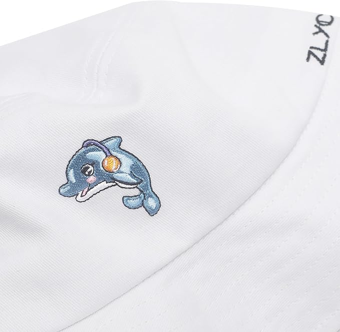 ZLYC Unisex Fashion Embroidered Bucket Hat Summer Fisherman Cap for Men Women