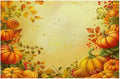 Thanksgiving Fall Yellow Pumpkin Placemats Set of 1 PVC Vinyl Non Slip Table Mats Heat Resistant Place Mats Washable Wipeable Dining Table Mat for Kitchen Decor Party Indoor Outdoor Decorative Gift