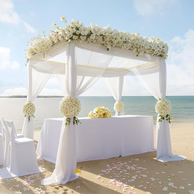 EMART 10ft Square Backdrop Stand Heavy Duty, Pipe and Drape Photo Background Support Kit, Adjustable Metal Frame with Flat Base for Wedding Birthday Party Decorations-Gold