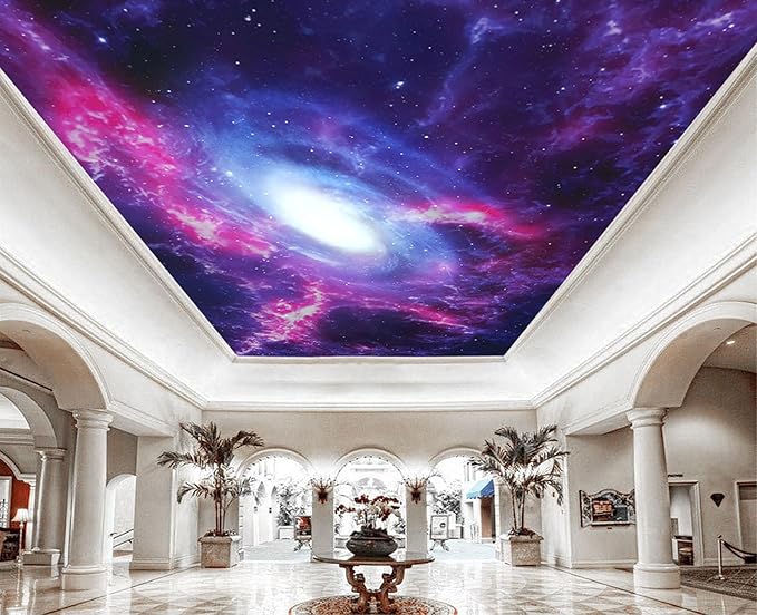 Cliouar-Space Background with Nebula and Galaxy Peel and Stick 90" x 67"