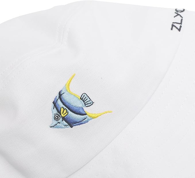 ZLYC Unisex Fashion Embroidered Bucket Hat Summer Fisherman Cap for Men Women