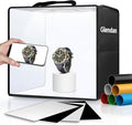 Glendan Light Box Photography, 10"x10" Photo Box with 88 High Color Rendering Index LED Lights, 6 Color PVC Backdrops, 4 Reflection Boards and 1 Diffuser for Jewelry and Small Item Product Photography