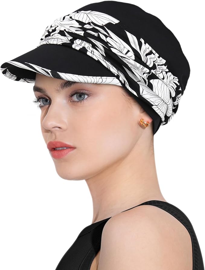 Chemo Headwear Viscose Newsboy Cap for Women Fall and Winter Hats