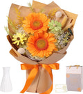 Forever Flowers for Delivery - Preserved Sunflowers Bouquet, Real Sunflowers That Last 3 Years, Eternal flowers Bouquet for Her Mother Mom Wife Friends Birthday Gifts for Women