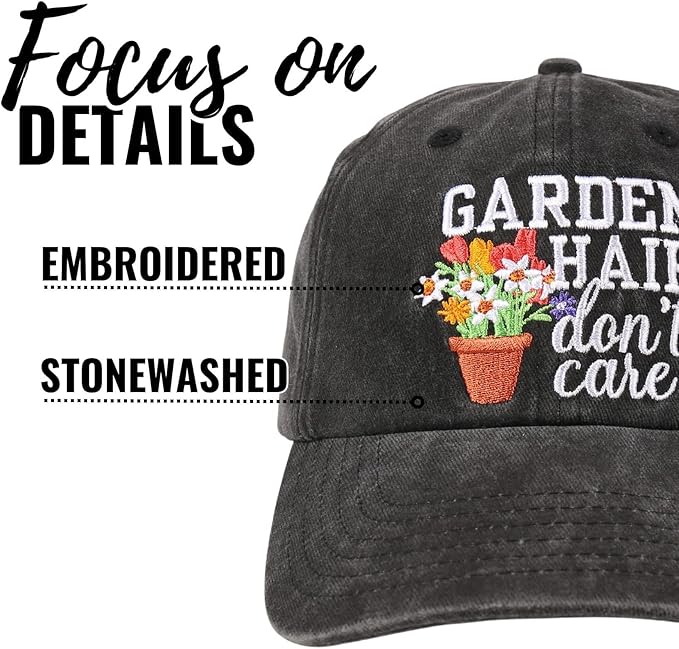 InnoBeta Gardening Gifts Cap for Women, Plant Lovers, Plant Lady Gardeners, Cool Unique Garden Adjustable Embroidered Hat