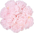U'Artlines 2 Bouquet 10 Heads Artificial Peony Silk Flower Leaf Home Office Wedding Party Festival Bar Decor (Light Pink)