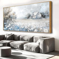 Landscape Abstract Landscape Wall Art - Large Framed Canvas Painting for Living Room, Bedroom, Modern Artwork Decor - 60x30 Inch Ready-to-Hang
