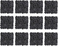 12PCS Artificial Flowers Decoration, Flower Wall Panels, Black Flowers Wall, Stage Background Artificial Flowers Decoration, Silk Rose Flower Panels, Use for Party, Anniversary