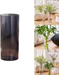 Clear Acrylic Flower Vase, Modern Unbreakable Decorative Cylinder Vase for Wedding Bouquets, Centerpieces, and Home Decor - 12cm Diameter, 25cm Height