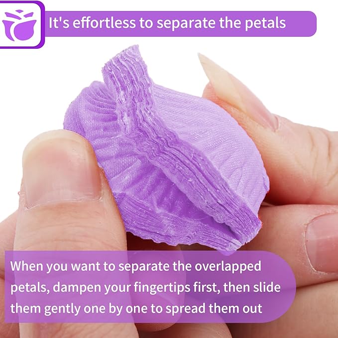 3300 PCS Artificial Fake Rose Petals,Flower Petals,Romantic Nightfor Her/Him Set,Wedding, Engagement, Party, in Bulk Flower Decorations（Purple）