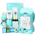 Birthday Gifts for Women, Gift Baskets for Women, Relaxing Spa Gifts Care Package with Luxury Flannel Blanket, Light-Up Rose Flower, Unique Mothers Day Gifts for Mom, Wife, Grandma, Sister, Friends