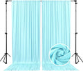 10 x 10 Feet Light Blue A Backdrop Curtain for Partie, Background Curtains for Photoshoot, Birthday, Wedding, Halloween, Thanksgiving, Christmas, New Year Party Decorations 5Ft x 10Ft, 2 Panels