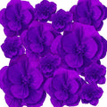 Giant Paper Flowers Artificial Large Paper Flower Decoration for Handcrafted Wall Backdrop Christmas Mexican Wedding Graduation Bridal Shower Birthday Party Supplies(Purple,12 Pcs)