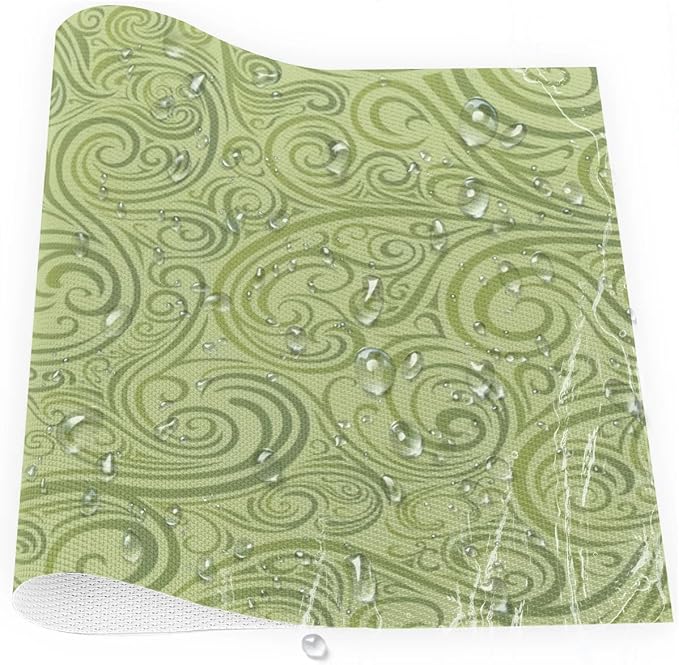 PVC Placemats Set of 1 Sage Green Abstract Art Wipeable Table Mats Washable Heat Resistant Non Slip Vinyl Dining Table Mat for Kithen Indoor Outdoor Patio Farmhouse Place Mats Decorative