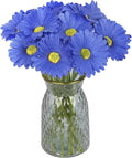 IPOPU Daisies Flowers Artificial,20PCS Gerbera Daisy Artificial Flowers Royal Blue Fake Daisies for Wedding Party Office Home Decorations(Royal Blue)